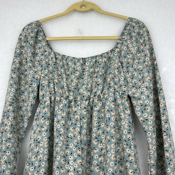 Lily Rose Floral Dress in Multi Print Sz M Long Sleeves Tie at front - Picture 6 of 11